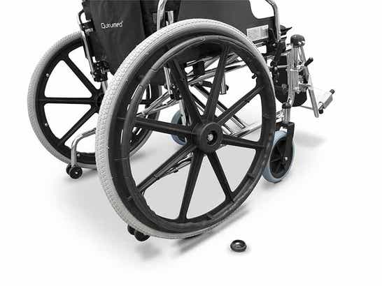 Sedia a rotelle con larghezza speciale 56 cm. Acciaio