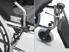 Sedia a rotelle con larghezza speciale 56 cm. Acciaio