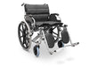 Sedia a rotelle con larghezza speciale 56 cm. Acciaio