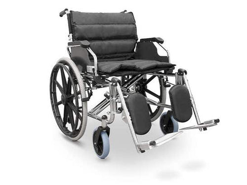 Sedia a rotelle con larghezza speciale 56 cm. Acciaio