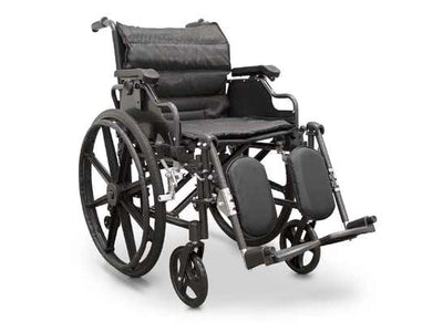 Carrozzina pieghevole in alluminio con braccioli abbattibili e ruote rimovibili