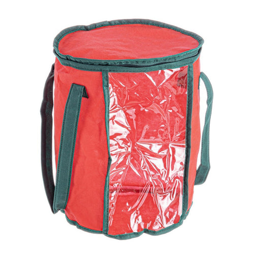 Custodia per luci di natale borsa decorazioni color rosso natalizie con manici