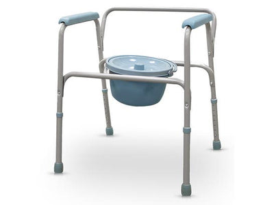 Sedia WC comoda in alluminio e plastica