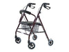 Rollator con sedia cestello e sistema frenante