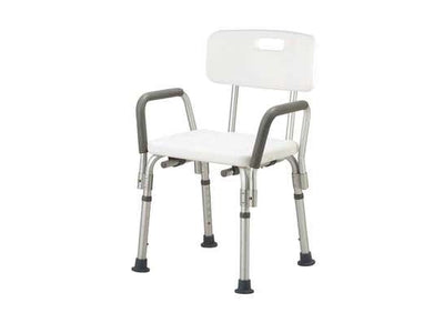 Sedia da bagno regolabile con schienale e braccioli
