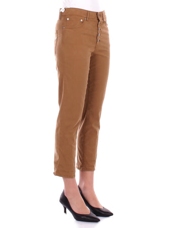 Dondup Pantaloni Marrone da donna