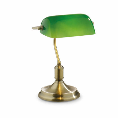 Abat-jour classica Ideal Lux LAWYER TL1 045030 E27 LED vetro metallo lampada tavolo