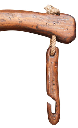 Biscottini Lampadario Giogo Biscottini Legno Tiglio Country Elettrificato 161x30x41 Noce