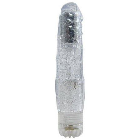 Vibratore realistico Jammy Jelly Glitter Crushy Clear 19 cm