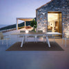 Sedia poltrona Kubik da esterno giardino in alluminio verniciato a polvere con dettagli in legno