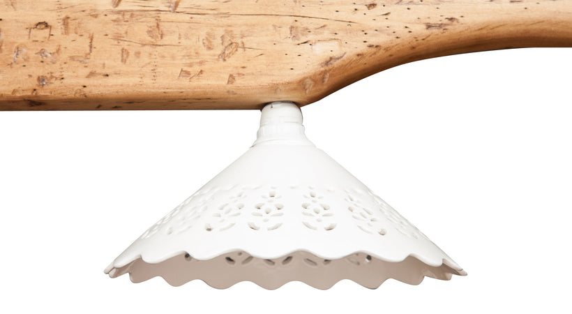 Biscottini Biscottini Lampadario Giogo Legno Massello Tiglio Country 161x30x41 di