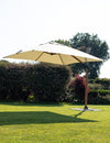 Ombrellone in alluminio con palo laterale orientabile da giardino Orion effetto legno