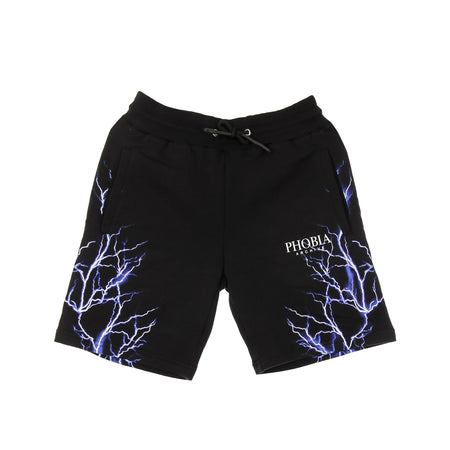 PHOBIA Pantalone Corto Tuta Uomo Blue Lightning Shorts Black/blue da uomo