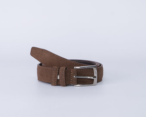 Marissa - Cintura Testa di Moro In Vera Pelle Scamosciata