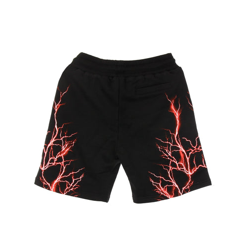 PHOBIA Pantalone Corto Tuta Uomo Red Lightning Shorts Black/red da uomo