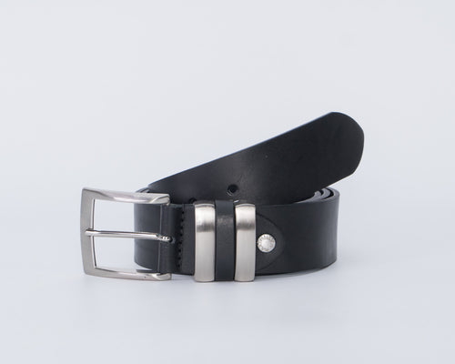 Brad - Cintura Nero In Vera Pelle