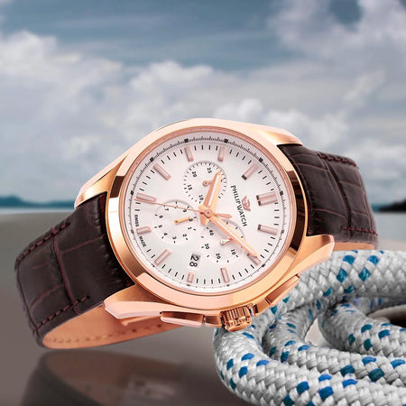 Orologio PHILIP WATCH uomo Amalfi cronografo pelle marrone