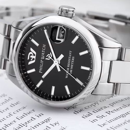 Orologio PHILIP WATCH donna Caribe datario acciaio / nero