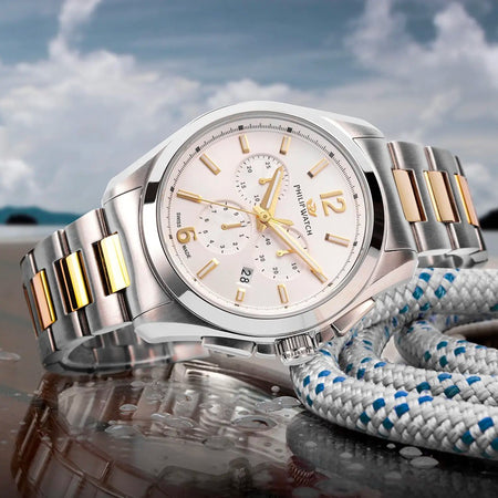 Orologio PHILIP WATCH uomo Amalfi cronografo acciaio bicolore