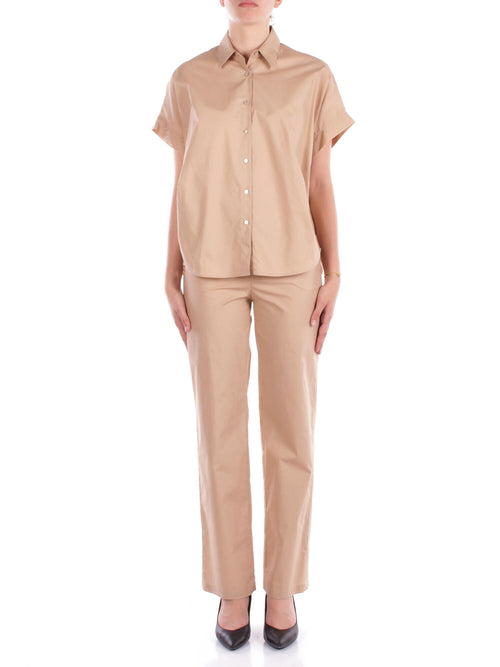 Manila Grace Pantaloni Beige da donna