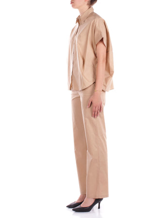 Manila Grace Pantaloni Beige da donna