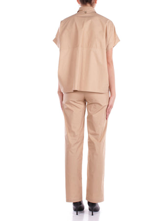 Manila Grace Pantaloni Beige da donna