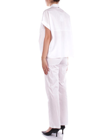 Manila Grace Pantaloni Bianco da donna