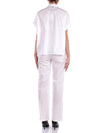 Manila Grace Pantaloni Bianco da donna