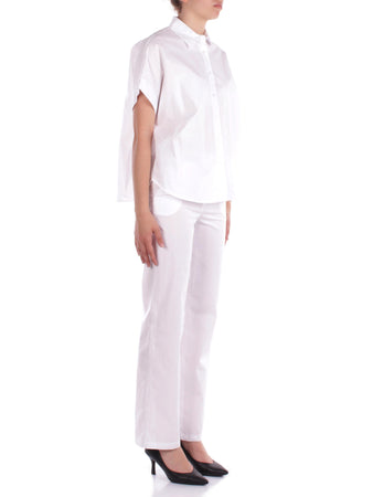 Manila Grace Pantaloni Bianco da donna