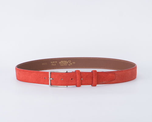 Tiss - Cintura Rossa In Vera Pelle Scamosciata