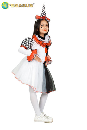 COSTUME CARNEVALE PIERROTTINA BAMBINA DA 5 A 11 ANNI - PEGASUS 1848