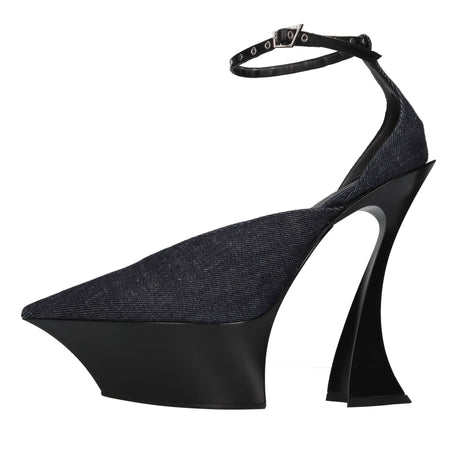 MUGLER Scarpe con Tacco Blu da donna