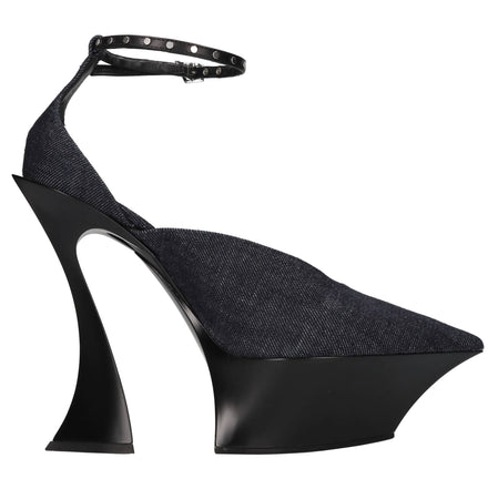 MUGLER Scarpe con Tacco Blu da donna