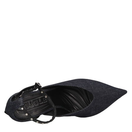 MUGLER Scarpe con Tacco Blu da donna