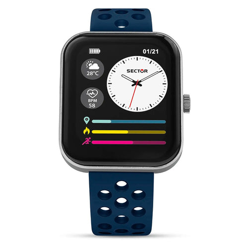 Smartwatch SECTOR S-03 Pro multi funzione digitale gomma blu