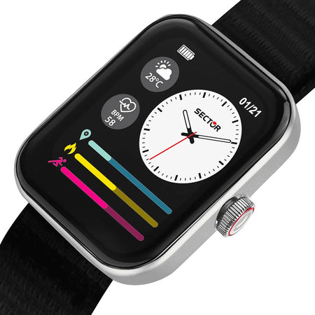 Smartwatch SECTOR S-03 Pro multi funzione digitale tessuto nero