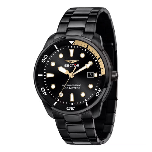 Orologio SECTOR uomo Oversize datario acciaio nero