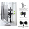 Supporto da Scrivania per 2 Monitor 13-27'' Diametro 48 mm ad Altezza Regolabile con Morsetto a C