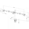 Supporto da scrivania per 3 Monitor 13-24'' con morsetto