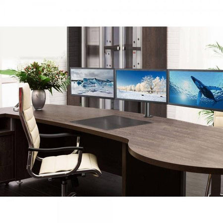 Supporto da scrivania per 3 Monitor 13-24'' con morsetto