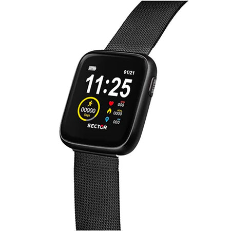 Smartwatch SECTOR S-04 multi funzione acciaio nero + cuffie