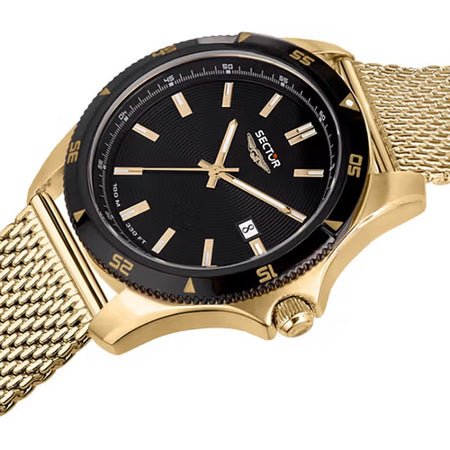 Orologio SECTOR uomo 650 datario acciaio dorato / nero