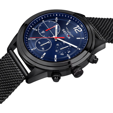 Orologio SECTOR uomo 670 multi funzione acciaio nero / blu