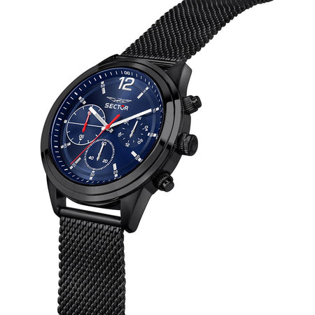 Orologio SECTOR uomo 670 multi funzione acciaio nero / blu