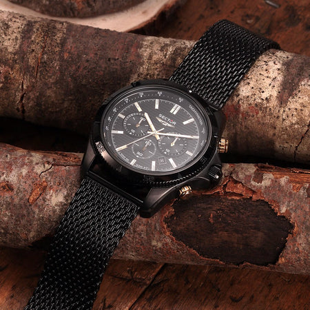Orologio SECTOR uomo 650 cronografo acciaio mesh nero