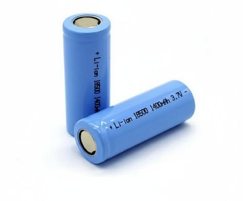 1 Pila18500 Batteria Testa Piatta LITIO 3,7V 1400MAH ricaricabile ricambio