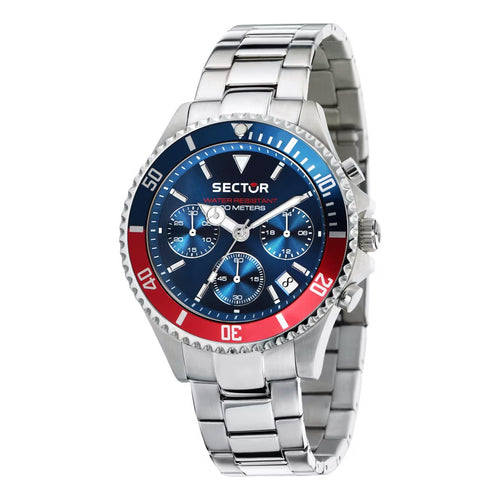 Orologio SECTOR uomo 230 cronografo acciaio / rosso e blu