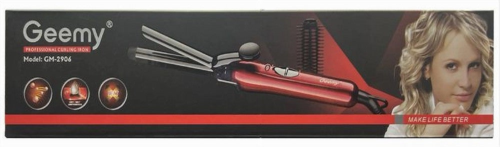 Ferro Piastra Arricciacapelli Professionale 2in1 Ricci Mossi Con Pettine Gm-2906