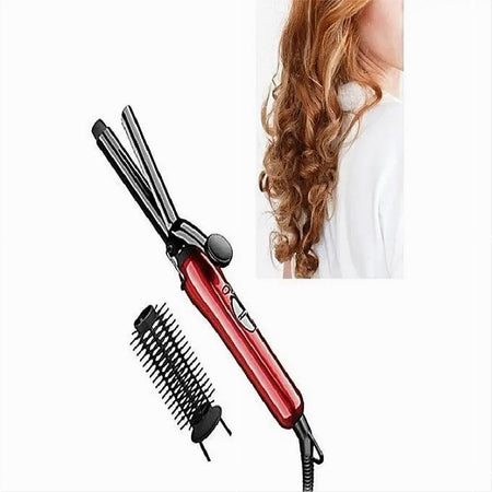 Ferro Piastra Arricciacapelli Professionale 2in1 Ricci Mossi Con Pettine Gm-2906