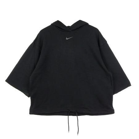 Nike Felpa Leggera Cappuccio Manica Corta Donna W Icon Clash Short Sleeve Hoodie French Terry Black/dk Smoke Grey da donna